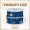 10 Yards Silver Stamping Star Organza Ribbons SRIB-LP0001-09D-2