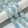 Natural Aquamarine Beads Strands G-C098-A10-01-2