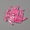 Opaque Colours Glass Twist Bugle Beads GLAA-WH0039-08E-1
