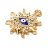 Alloy Enamel Rhinestone Glass Pendants X1-ENAM-U003-02G-10-2