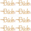 8Pcs Rack Plating Brass Micro Pave Clear Cubic Zirconia Pendants KK-BBC0029-15-1