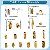 150Pcs 15 Styles Tibetan Style Alloy Beads FIND-SC0023-87-2