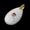 Natural Howlite Pendants G-B188-01G-03-2