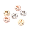 Brass Micro Pave Clear Cubic Zirconia Beads ZIRC-P091-01A-RS-1