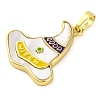 Halloween Theme Brass Enamel Pendants KK-S401-04G-B-2