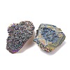Electroplated Natural Druzy Quartz Crystal Cluster Ornaments RABO-PW0001-179B-2