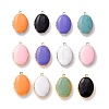 Brass and Enamel Locket Pendants KK-K264-01-1