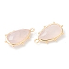 Natural Rose Quartz Pendants G-B009-02G-A-2