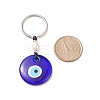 Handmade Lampwork Blue Evil Eye Keychain Key Ring KEYC-JKC00385-02-2