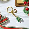 Christmas Woven Glass Keychains KEYC-MZ00017-03-2