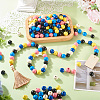 240Pcs 6 Colors Natural Wooden Beads WOOD-TA0002-74B-9