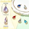 5Pcs 5 Colors Transparent Glass Pendants GLAA-FS0002-74-3