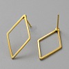 Golden Brass Hollow Geometry Stud Earrings EJEW-WH0012-127D-2