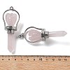 Natural Rose Quartz Pointed Big Pendants KK-H491-01P-08-3