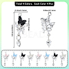 16Pcs 4 Colors Alloy Resin Pendants FIND-SC0021-08-2
