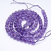 Natural Amethyst Round Bead Strands G-M212-10mm-01A-4