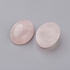 Natural Rose Quartz Flat Back Cabochons G-G741-25x35mm-21-2