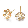 Brass Earring Findings X-KK-S356-362-NF-2