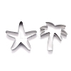 Non-Tarnish Stainless Steel Mixed Beach Series Shaped Cookie Candy Food Cutters Molds DIY-H142-05P-2