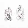 Breast Cancer Awareness Ribbon Carved Word Hope Tibetan Style Alloy Message Pendants TIBEP-S278-AS-FF-2