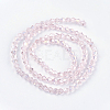 Transparent Electroplate Glass Beads Strands EGLA-A039-T6mm-B26-2