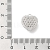 Brass Micro Pave Clear Cubic Zirconia Pendants KK-Z073-27P-3