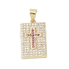 Real 18K Gold Plated Brass Micro Pave Cubic Zirconia Pendants KK-A209-10A-G-1