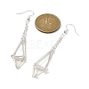 Brass Earring Hooks with Tray EJEW-JE05582-03-2