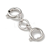 S925 Sterling Silver Double Spring Ring Clasps STER-R003-07P-2