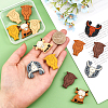16Pcs 8 Style Food Grade Eco-Friendly Silicone Beads SIL-CA0001-75-3