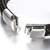 Men's Braided PU Leather Cord Bracelets BJEW-H559-08-5