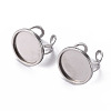 Tarnish Resistant 201 Stainless Steel Cuff Ring Findings STAS-S080-040F-P-5