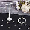 12Pcs 2 Colors Brass with Clear Cubic Zirconia Charms ZIRC-BBC0002-64-4
