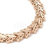 Brass Link Chain Bracelets for Women Men BJEW-P324-01G-KCG-2