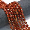 Natural Red Striped Agate/Banded Agate(Dyed & Heated) Beads Strands G-C116-A28-02-1