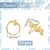 Butterfly Iron Napkin Rings AJEW-WH20070-109G-2