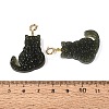 Natural Hetian Jade Cat Shape Pendant Decorations G-N371-09-3