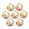 Chinese Style Alloy Pendants X-RESI-R431-08-RS-1