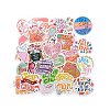 50Pcs Self Love Theme Cartoon English Word Paper Sticker Label Set DIY-G076-04-2