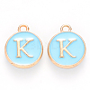 Golden Plated Alloy Enamel Charms ENAM-S118-04K-1