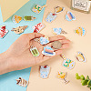 22Pcs 11 Style Summer Theme Food Computerized Embroidery Cloth Self Adhesive Patches DIY-BT0001-56-7