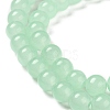 Baking Paint Imitation Jade Glass Round Bead Strands DGLA-Q021-8mm-22-2