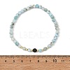 Natural Larimar Beaded Bracelets BJEW-JB14223-4