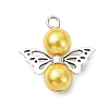 24Pcs 24 Colors Glass Pearl Pendants PALLOY-JF03066-3