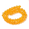 Orange Glass Bicone Beads Strands X-GLAA-S026-6mm-12-4
