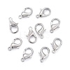 Platinum Plated Alloy Lobster Claw Clasps X-E105-NF-2