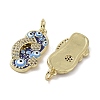 Real 18K Gold Plated Brass Micro Pave Cubic Zirconia Pendants KK-L209-073G-01-2