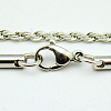 304 Stainless Steel Necklaces Men's Rope Chain Necklaces NJEW-G038-101-2