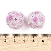 Acrylic Handmade Luminous Polymer Clay Rhinestone Beads CLAY-H003-07C-4