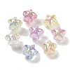 UV Plating Transparent Rainbow Iridescent Acrylic Beads TACR-R001-06A-1